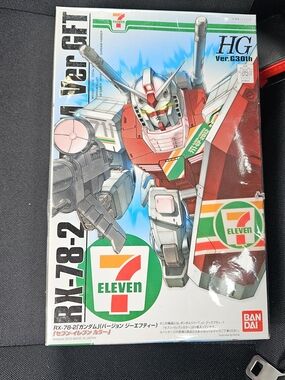 Bandai RX-78-2 HG Ver.G30th 7-Eleven Edition Action Figure - Red, White & Green